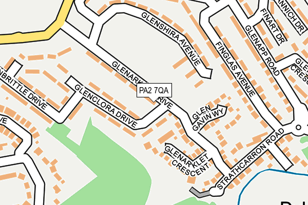 PA2 7QA map - OS OpenMap – Local (Ordnance Survey)