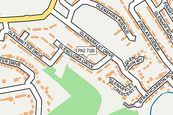 PA2 7QB map - OS OpenMap – Local (Ordnance Survey)