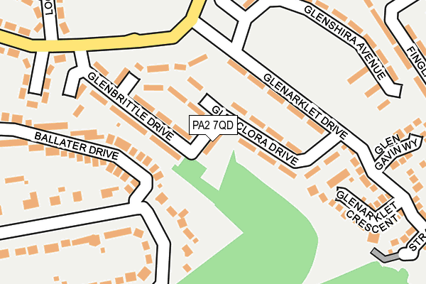 PA2 7QD map - OS OpenMap – Local (Ordnance Survey)