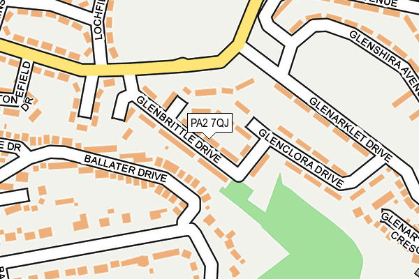 PA2 7QJ map - OS OpenMap – Local (Ordnance Survey)