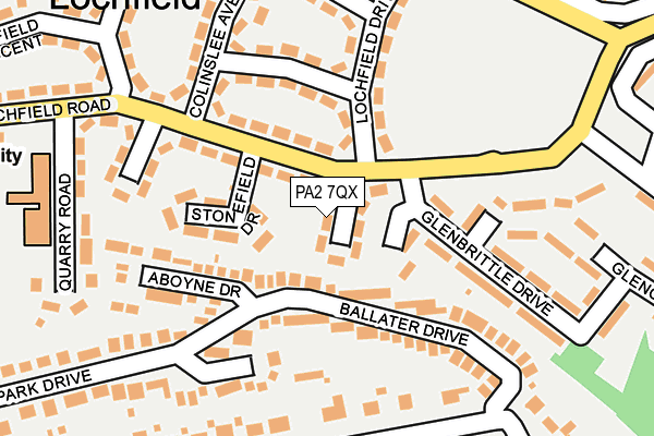 PA2 7QX map - OS OpenMap – Local (Ordnance Survey)