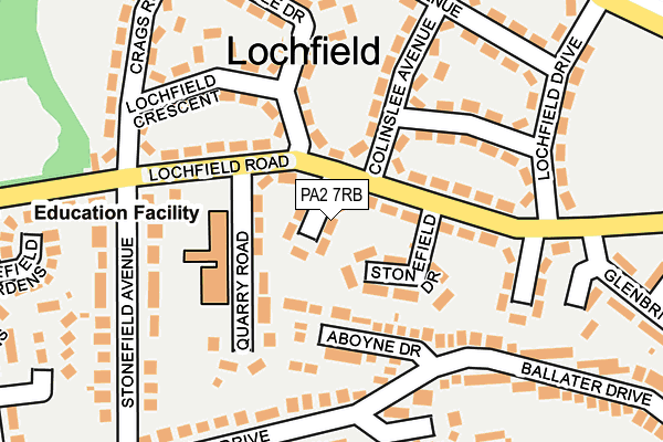 PA2 7RB map - OS OpenMap – Local (Ordnance Survey)