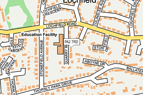 PA2 7RD map - OS OpenMap – Local (Ordnance Survey)
