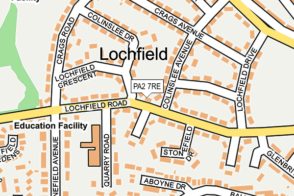 PA2 7RE map - OS OpenMap – Local (Ordnance Survey)