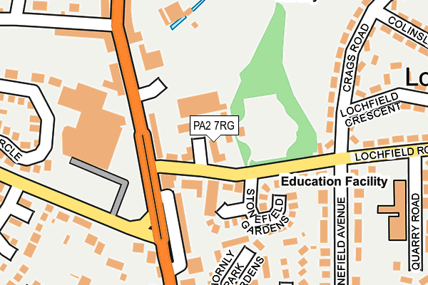 PA2 7RG map - OS OpenMap – Local (Ordnance Survey)