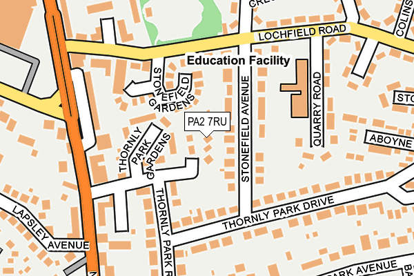 PA2 7RU map - OS OpenMap – Local (Ordnance Survey)