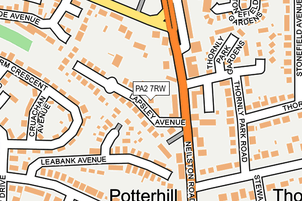 PA2 7RW map - OS OpenMap – Local (Ordnance Survey)