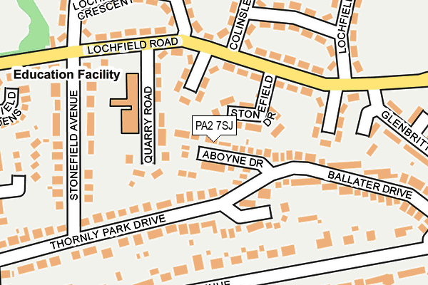 PA2 7SJ map - OS OpenMap – Local (Ordnance Survey)