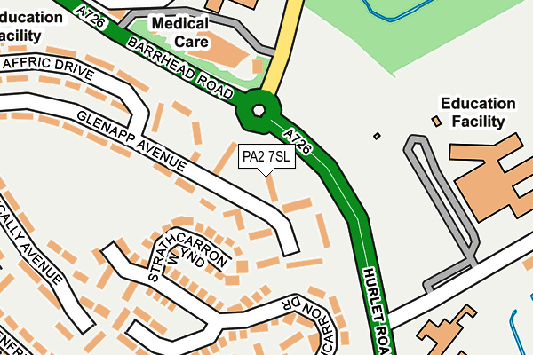 PA2 7SL map - OS OpenMap – Local (Ordnance Survey)
