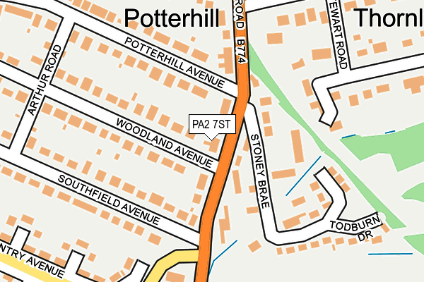 PA2 7ST map - OS OpenMap – Local (Ordnance Survey)