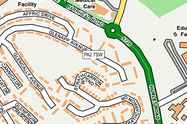 PA2 7SW map - OS OpenMap – Local (Ordnance Survey)