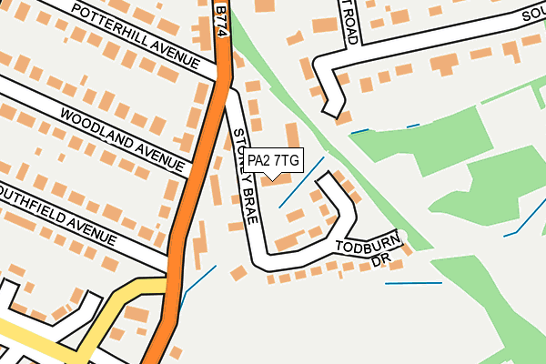 PA2 7TG map - OS OpenMap – Local (Ordnance Survey)