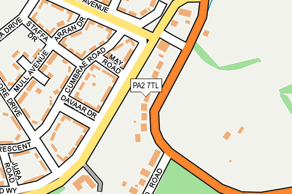 PA2 7TL map - OS OpenMap – Local (Ordnance Survey)