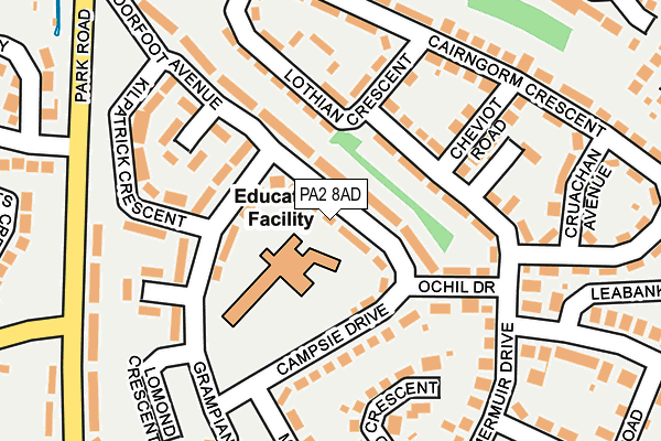 PA2 8AD map - OS OpenMap – Local (Ordnance Survey)