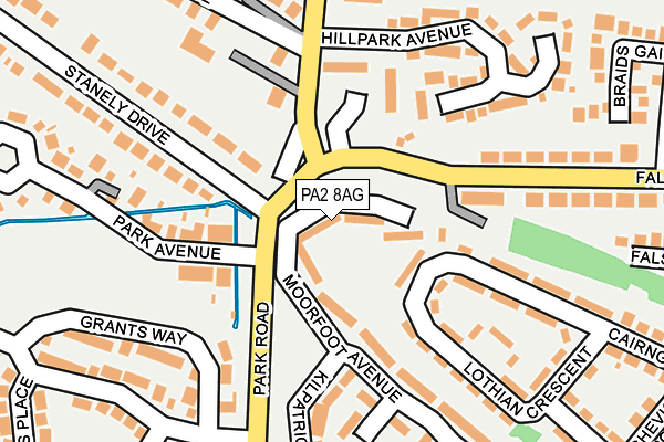 PA2 8AG map - OS OpenMap – Local (Ordnance Survey)