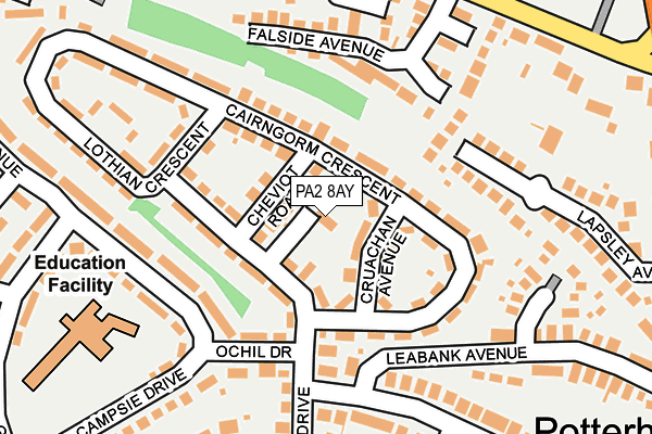PA2 8AY map - OS OpenMap – Local (Ordnance Survey)