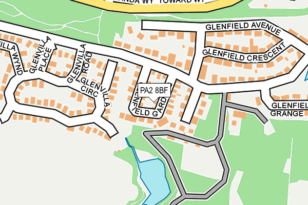 PA2 8BF map - OS OpenMap – Local (Ordnance Survey)