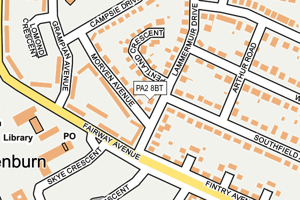 PA2 8BT map - OS OpenMap – Local (Ordnance Survey)