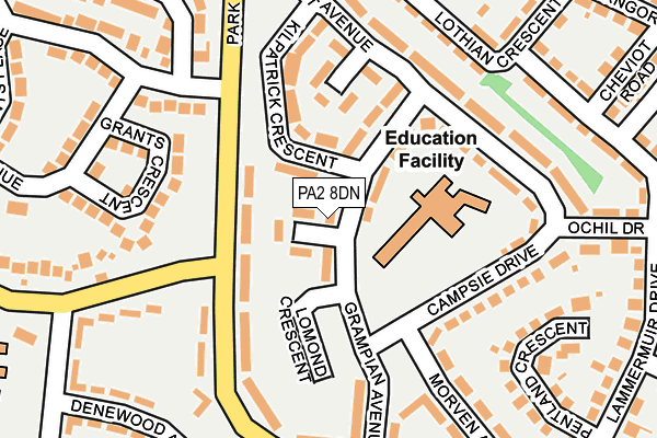 PA2 8DN map - OS OpenMap – Local (Ordnance Survey)