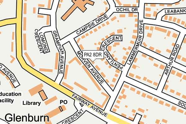 PA2 8DR map - OS OpenMap – Local (Ordnance Survey)