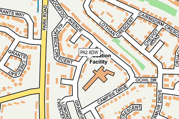 PA2 8DW map - OS OpenMap – Local (Ordnance Survey)