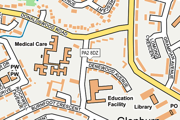PA2 8DZ map - OS OpenMap – Local (Ordnance Survey)