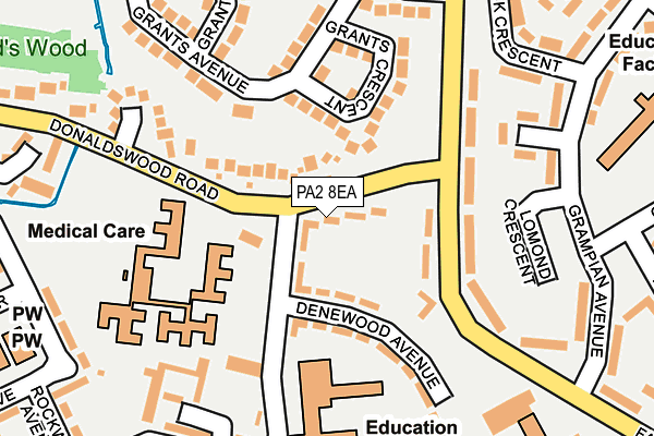 PA2 8EA map - OS OpenMap – Local (Ordnance Survey)