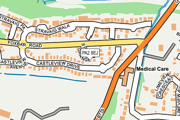 PA2 8EJ map - OS OpenMap – Local (Ordnance Survey)
