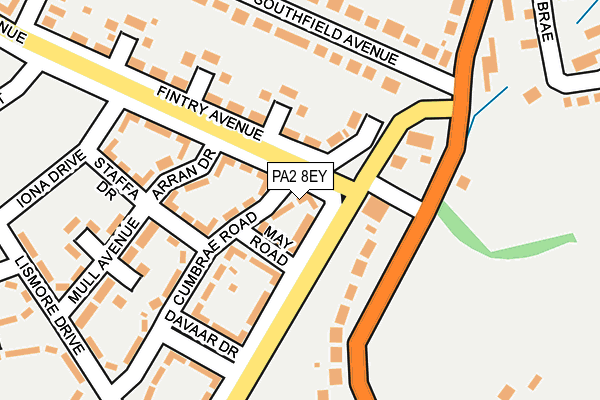 PA2 8EY map - OS OpenMap – Local (Ordnance Survey)