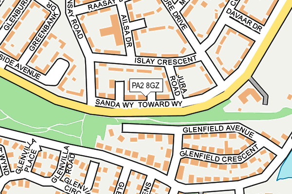 PA2 8GZ map - OS OpenMap – Local (Ordnance Survey)