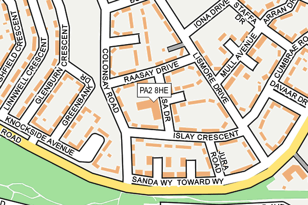 PA2 8HE map - OS OpenMap – Local (Ordnance Survey)