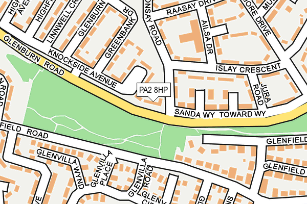 PA2 8HP map - OS OpenMap – Local (Ordnance Survey)