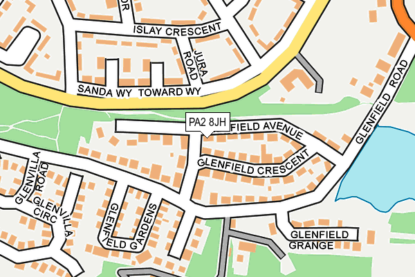 PA2 8JH map - OS OpenMap – Local (Ordnance Survey)
