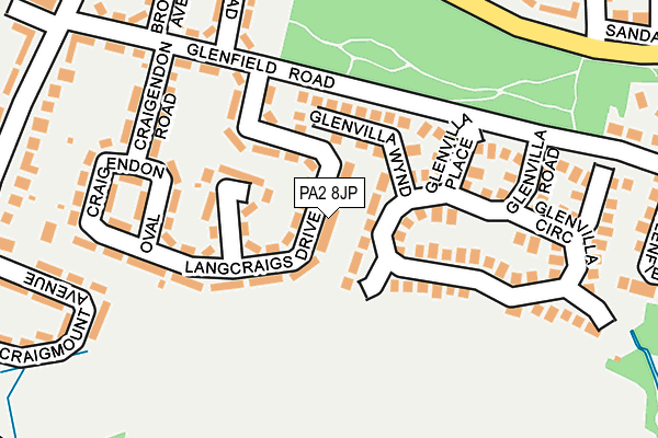 PA2 8JP map - OS OpenMap – Local (Ordnance Survey)