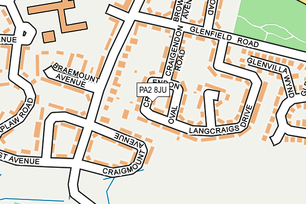 PA2 8JU map - OS OpenMap – Local (Ordnance Survey)