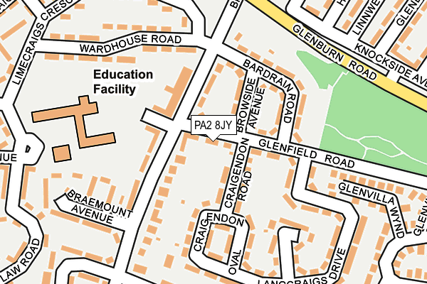 PA2 8JY map - OS OpenMap – Local (Ordnance Survey)