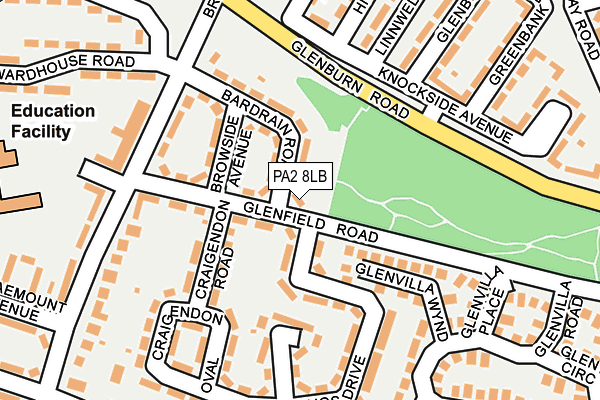 PA2 8LB map - OS OpenMap – Local (Ordnance Survey)
