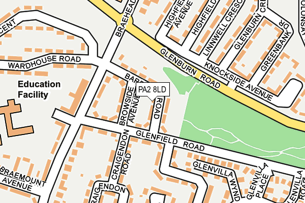 PA2 8LD map - OS OpenMap – Local (Ordnance Survey)