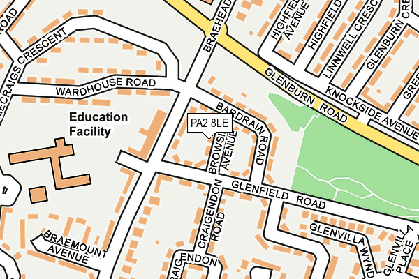 PA2 8LE map - OS OpenMap – Local (Ordnance Survey)