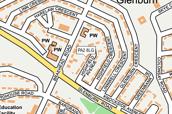 PA2 8LG map - OS OpenMap – Local (Ordnance Survey)