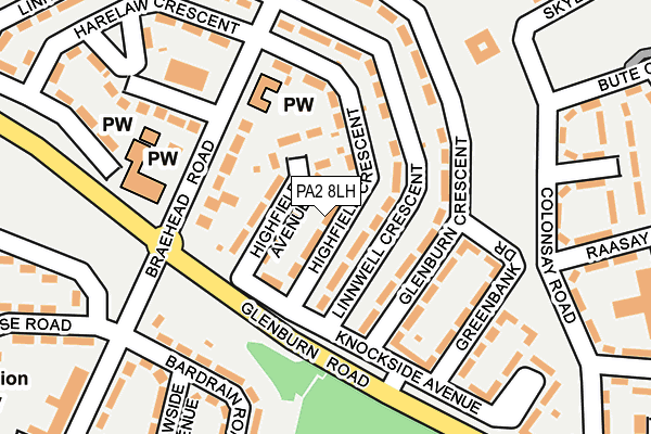 PA2 8LH map - OS OpenMap – Local (Ordnance Survey)