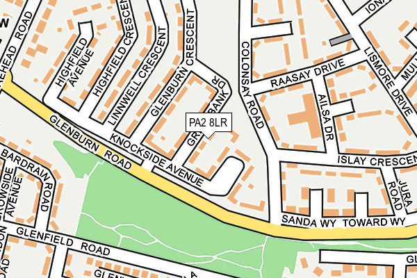 PA2 8LR map - OS OpenMap – Local (Ordnance Survey)