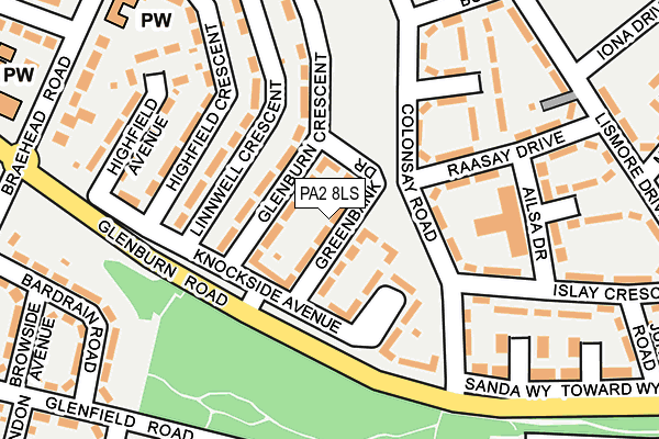 PA2 8LS map - OS OpenMap – Local (Ordnance Survey)