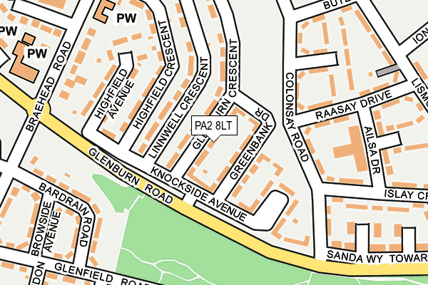 PA2 8LT map - OS OpenMap – Local (Ordnance Survey)