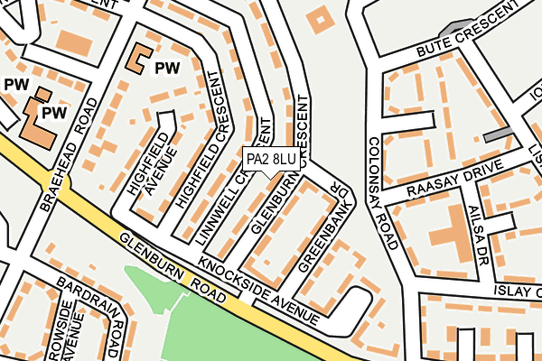 PA2 8LU map - OS OpenMap – Local (Ordnance Survey)