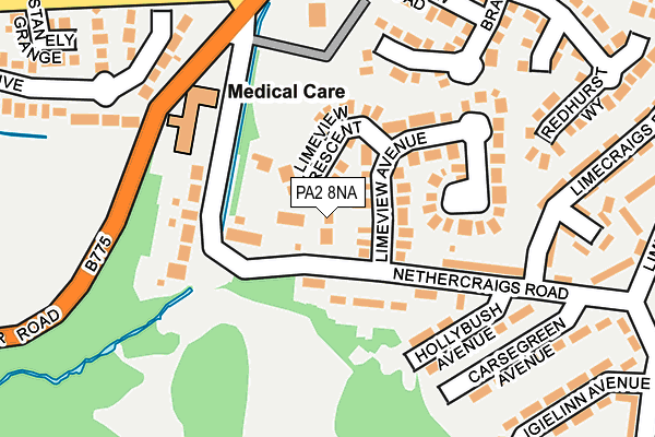 PA2 8NA map - OS OpenMap – Local (Ordnance Survey)