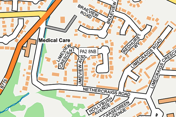 PA2 8NB map - OS OpenMap – Local (Ordnance Survey)