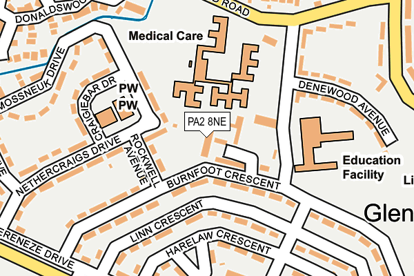 PA2 8NE map - OS OpenMap – Local (Ordnance Survey)