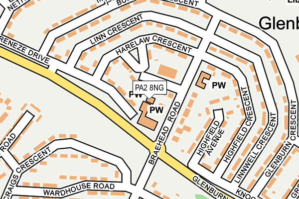 PA2 8NG map - OS OpenMap – Local (Ordnance Survey)