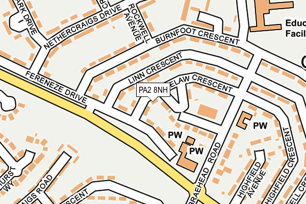 PA2 8NH map - OS OpenMap – Local (Ordnance Survey)